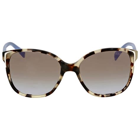 Prada Spotted Opal Brown Square Sunglasses PR